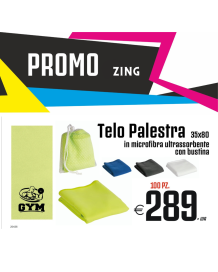 Promo zing - Telo palestra in microfibra ultra assorbente con bustina (100 PZ.)