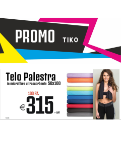Promo tiko - Telo palestra in microfibra ultrassorbente 50x100 (100 PZ.)