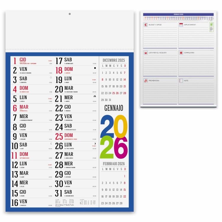 Promo nuvlo - Calendario olandese 12 fogli (100 PZ.)