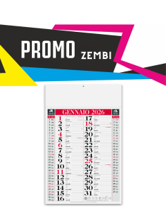Promo zembi - Calendario olandese 12 fogli carta patinata (100 PZ.)
