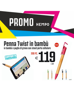 Promo hempo - Penna Twist in bambù (200 PZ.)