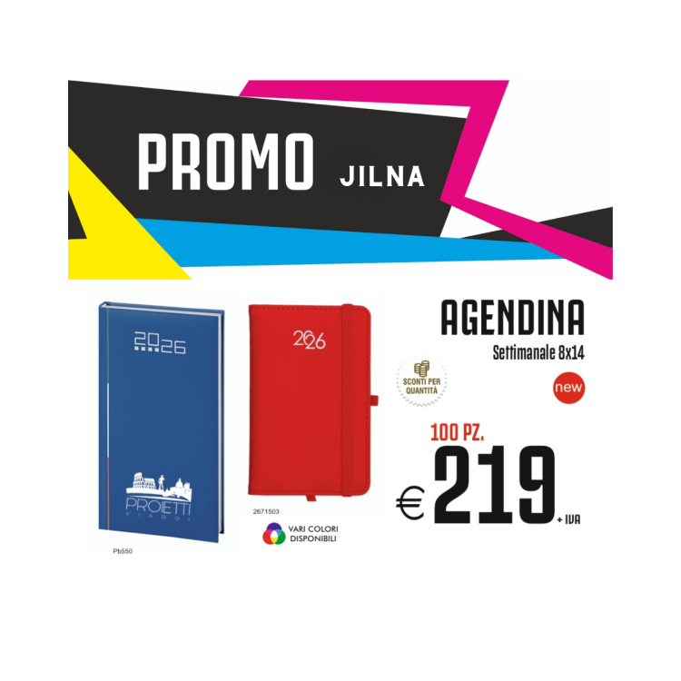 Promo Jilna - Agendina settimanale 8x14cm (100 PZ.)