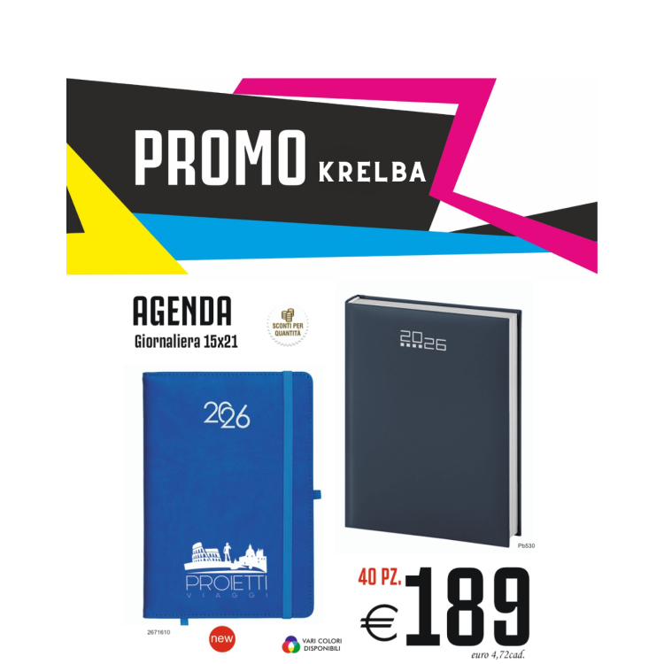 Promo Krelba - Agenda giornaliera 15x21cm (100 PZ.)