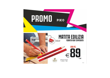 Promo piko - Matita edilizia fornita non temperata (200 PZ.)