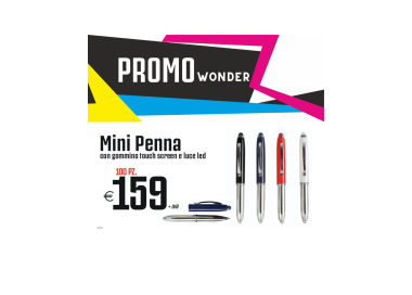 Promo wonder - Mini Penna con gommino touch (100 PZ.)
