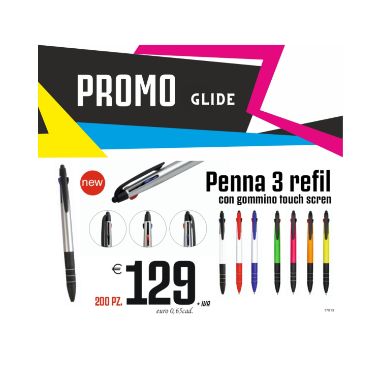 Promo glide - Penna 3 refil (200 PZ.)