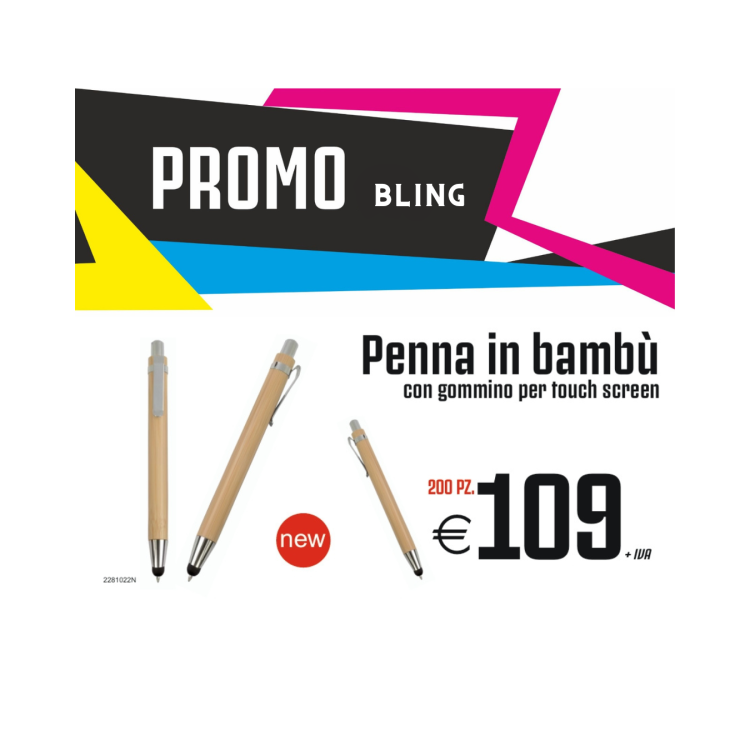 Promo bling - Penna in bambù (200 PZ.)