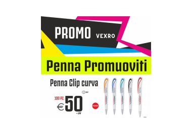 Promo vexro - Penne promuoviti-Penna clip curva (100 PZ.)