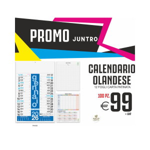 Promo juntro - Calendario olandese 12 fogli carta patinata (100 PZ.)