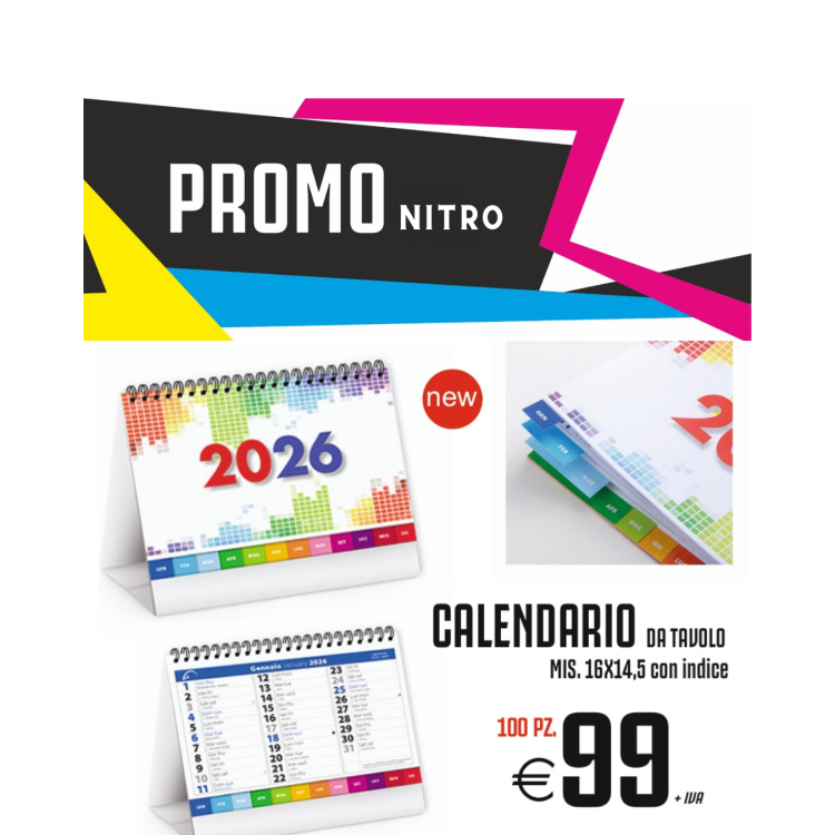Promo nitro - Calendario da tavolo 16x14,5 (100 PZ.)