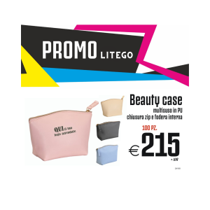 Promo litego - Beauty case Multiuso in PU, chiusura zip e fodera interna (100 PZ.)