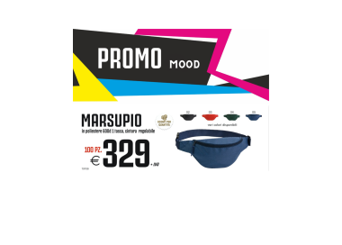 Promo mood - Marsupio in poliestere 600d 1 tasca,cintura regolabile (100 PZ.)