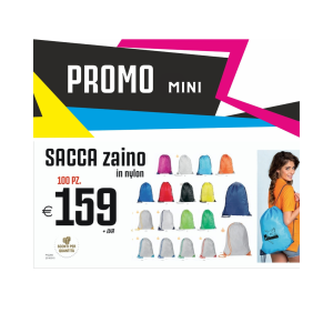 Promo mini - Sacca Zaino in nylon (100 PZ)