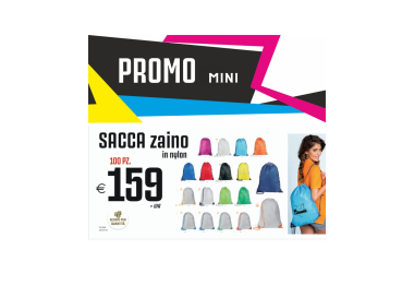 Promo mini - Sacca Zaino in nylon (100 PZ)