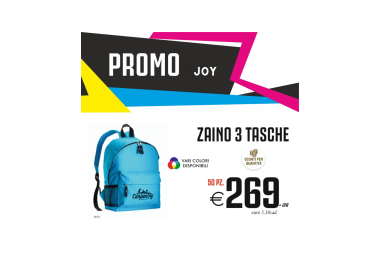 Promo joy - Zaino 3 tasche (50 PZ.)