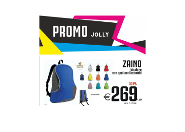 Promo jolly - Zaino bicolore con spallacci imbottiti (50 PZ.)
