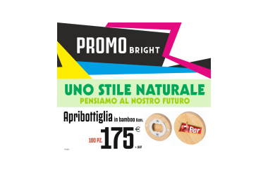 Promo bright - Apribottiglia in bamboo 6cm (100 PZ.)
