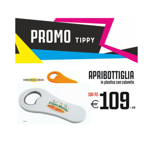 Promo tippy - Apribottiglia in plastica con calamita (150 PZ.)