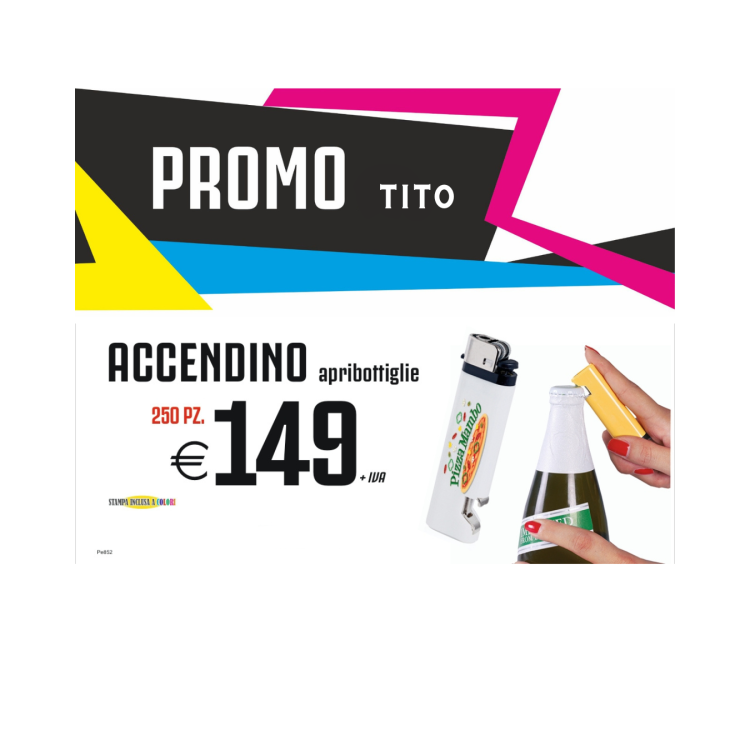 Promo tito - Accendino apribottiglie (250 PZ.)