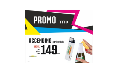 Promo tito - Accendino apribottiglie (250 PZ.)