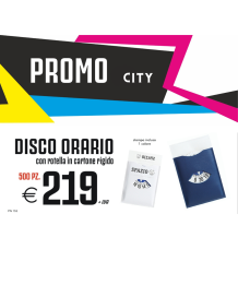 Promo city - Disco orario con rotella in cartone rigido (500 PZ.)